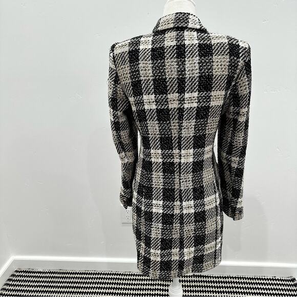 NWOT Zara Long Textured Check Blazer. Blogger fave. - Picture 10 of 14
